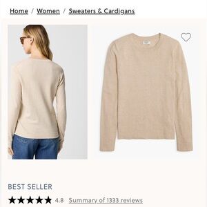 J.Crew Cotton Teddie Sweater - Oatmeal - Size XL